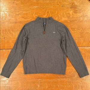 Boys Vineyard Vines Gray Quarter-Zip Sweater